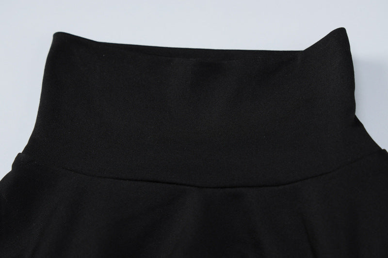 Hollow Chain Slim Long Sleeve Dress