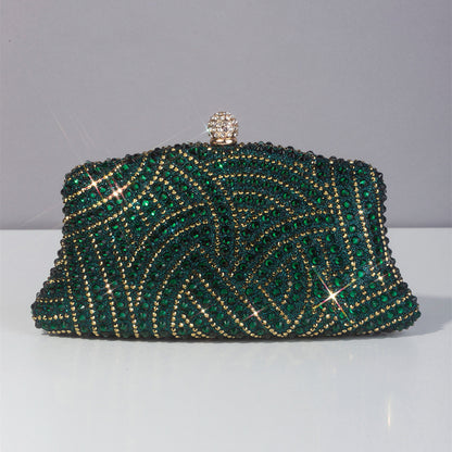 Shimmering And Elegant Rhinestone-decorated Clutch