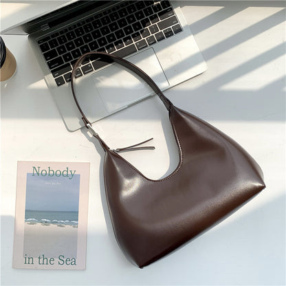Womens Niche Underarm PU Leather Shoulder Bag