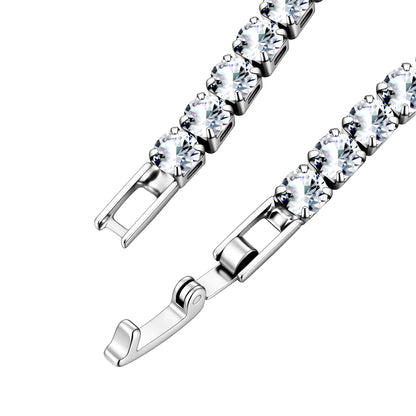 Lightweight Luxury Fully Diamond-encrusted Copper Bracelet