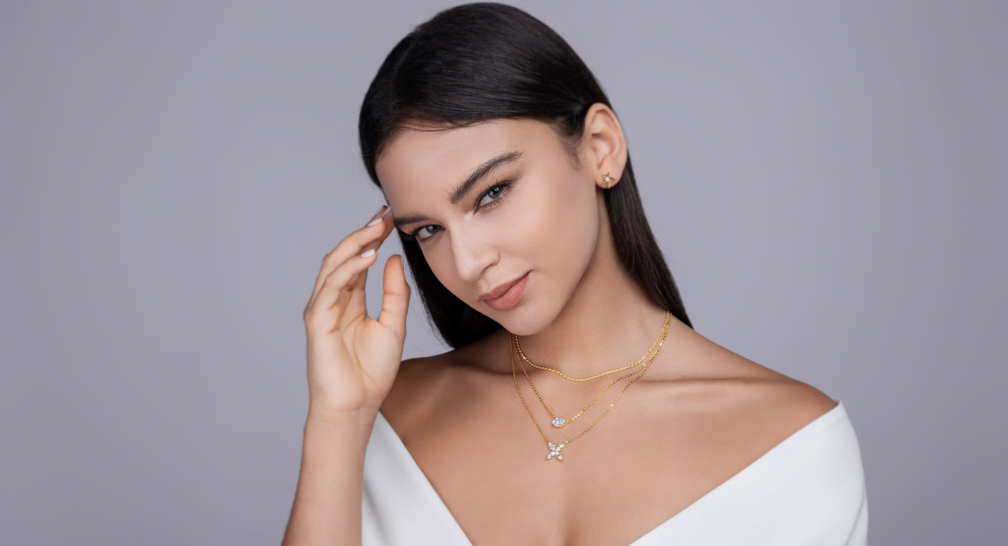Pear-shaped Inlay Of Top-quality Moissanite, Luxurious And Fashionable, Minimalist Trend Jewelry, Silver Pendant Necklace, Collar Chain, S925 Silver Electroplated With Gold