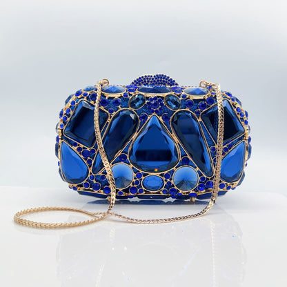 Diamond-Encrusted Evening Bag Glass Diamond Womens Clutch