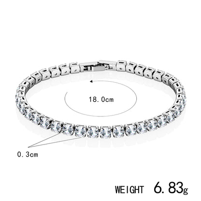 Lightweight Luxury Fully Diamond-encrusted Copper Bracelet