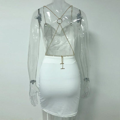 Satin drape elegant backless white dress Women sleeveless