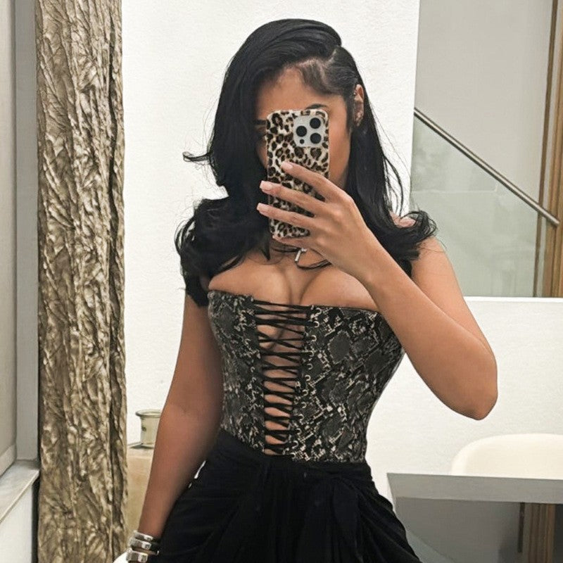 Women's Fashion Polyester Corset Top