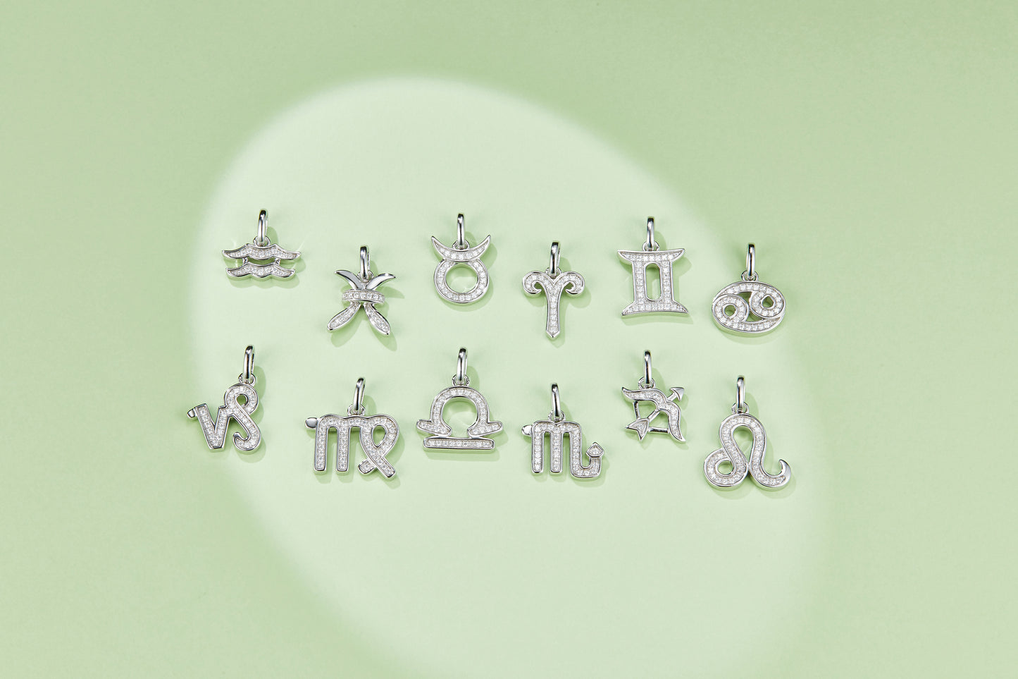 12 Zodiac Signs - Virgo, Set With Top-quality Moissanite, Luxurious And Fashionable Light Luxury Trend Jewelry, Silver Necklace Pendant S925, Silver-plated Platinum