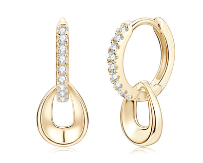 Instagram-style Long Tassel Moissanite Earrings For Women 925 Sterling Silver Ear Jewelry