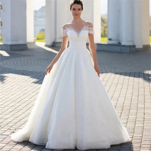 Off-shoulder Light Wedding Dress Bridal Main Yarn Lace Wedding Veil