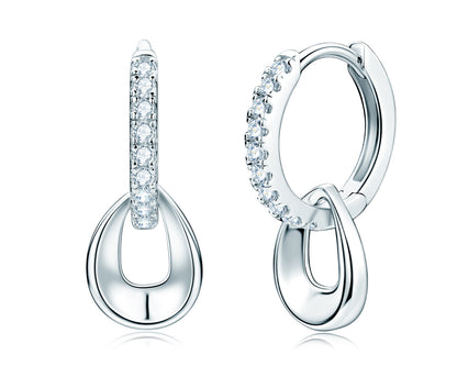 Instagram-style Long Tassel Moissanite Earrings For Women 925 Sterling Silver Ear Jewelry
