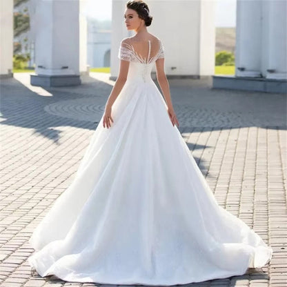 Off-shoulder Light Wedding Dress Bridal Main Yarn Lace Wedding Veil