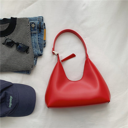 Womens Niche Underarm PU Leather Shoulder Bag