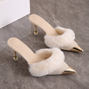 New Cross-border Plus-size High-heeled Slippers For Women