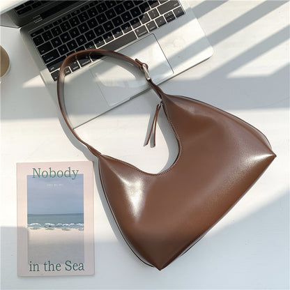 Womens Niche Underarm PU Leather Shoulder Bag