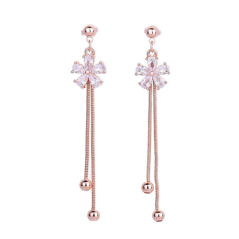 Long Fringe Earrings Women's Face Slimming