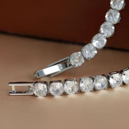 Lightweight Luxury Fully Diamond-encrusted Copper Bracelet