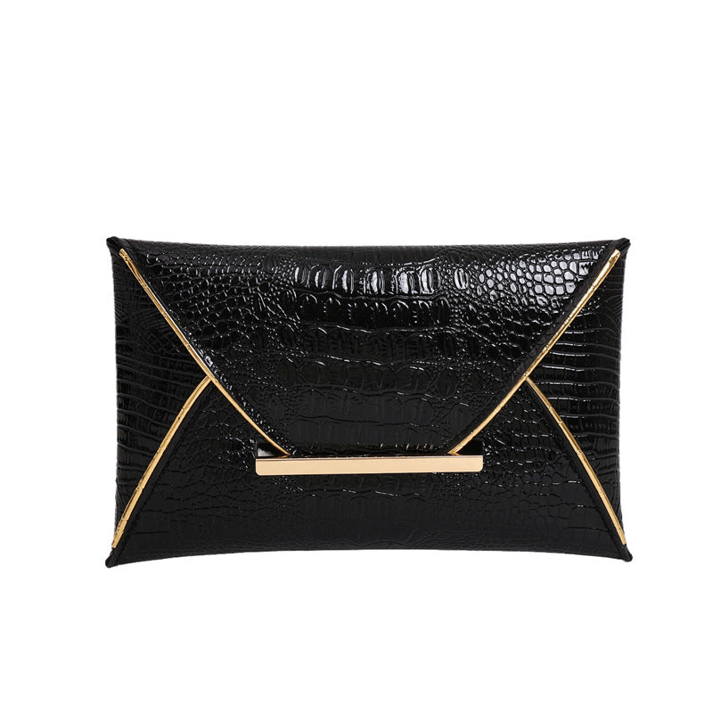 Versatile Trendy Crocodile-pattern Envelope Bag With A Chic Fashionable Vibe