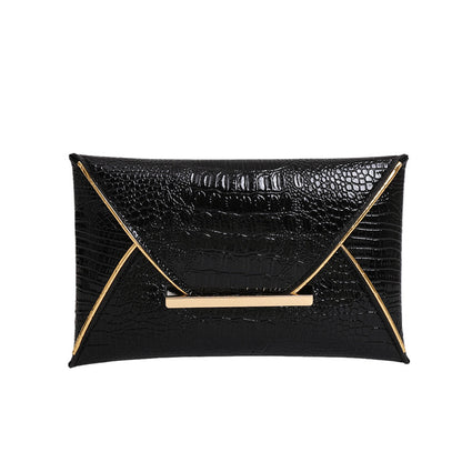 Versatile Trendy Crocodile-pattern Envelope Bag With A Chic Fashionable Vibe
