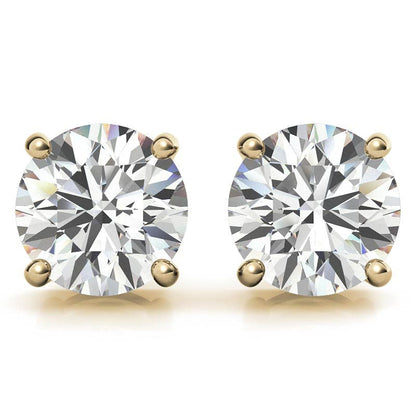 4.00 CTW AGI Certified Lab Grown Diamond Stud Earrings in 14K White or